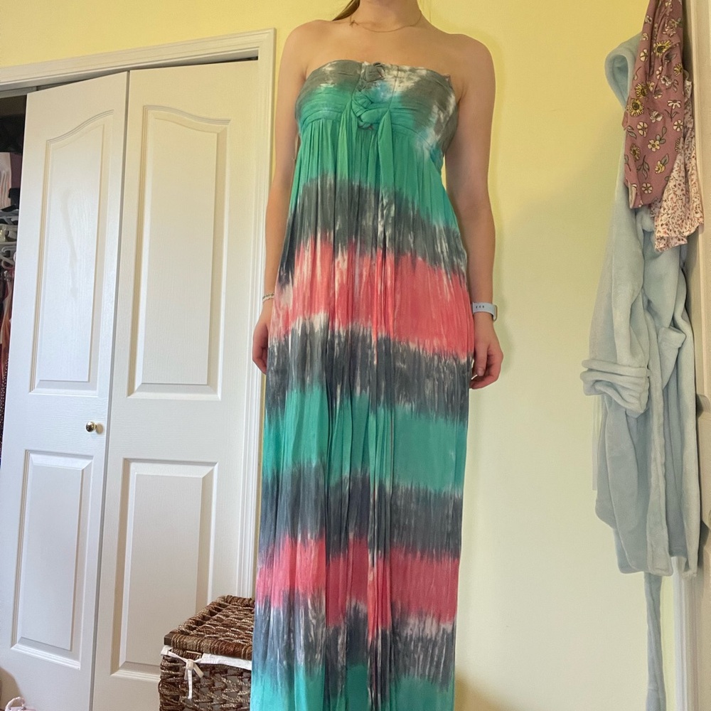 Aloha Royale Tie-Dye Halter Maxi Dress – Size S/M